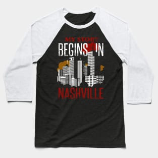 Nashville Tennessee Skyline Tshirt for Men, Women, & Kids Baseball T-Shirt